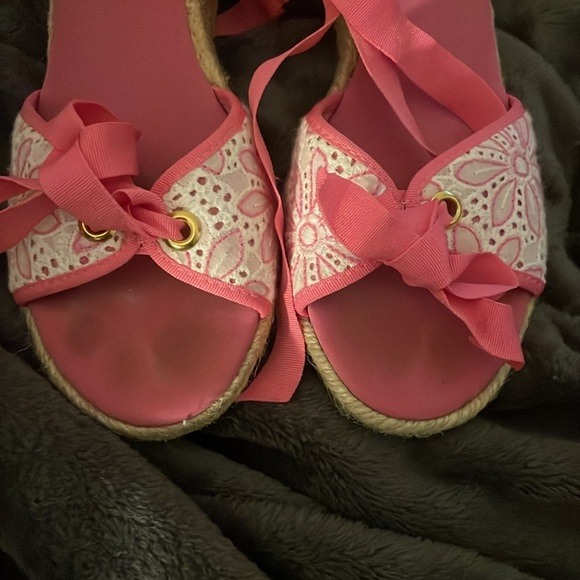 Lily Pulitzer Pink Wedges - Picture 4 of 4